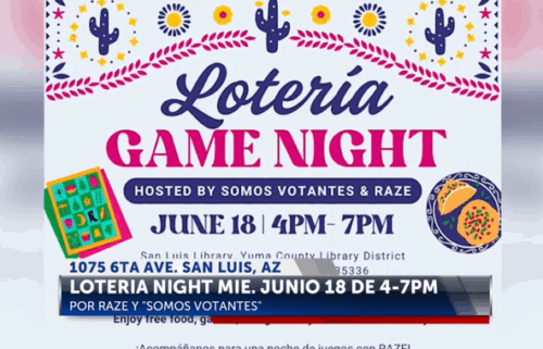 Noche de Lotería para la Comunidad en Biblioteca de San Luis este 18 de Junio