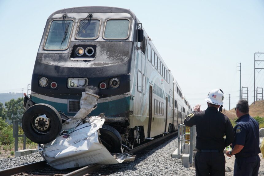 Semi-truck driver killed after train collision west of Moorpark Wednesday