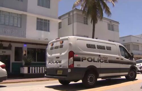 Crime technicians spent hours at the scene of the takedown