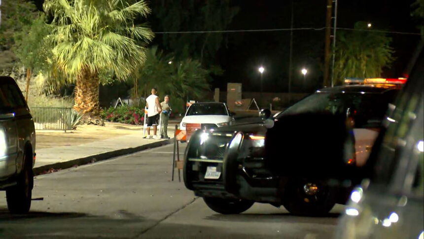 Fuerte presencia policial e investigación cerca del Parque Bagdouma en Coachella