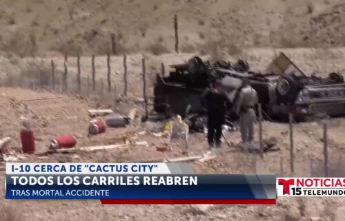 La Patrulla de Caminos de California investiga un accidente automovilístico con doble fatalidad en la I-10 en dirección este
